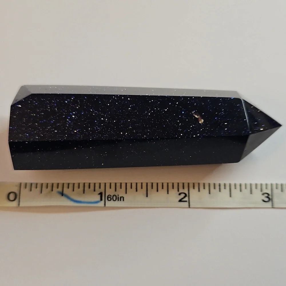 Blue Goldstone Tower – Ambition & Luck Crystal Obelisk - Picture 4 of 6